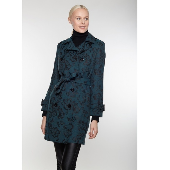 Linda Richards Floral Brocade 37" Coat - Picture 2 of 3